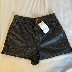 Zara Faux Leather High Waisted Shorts